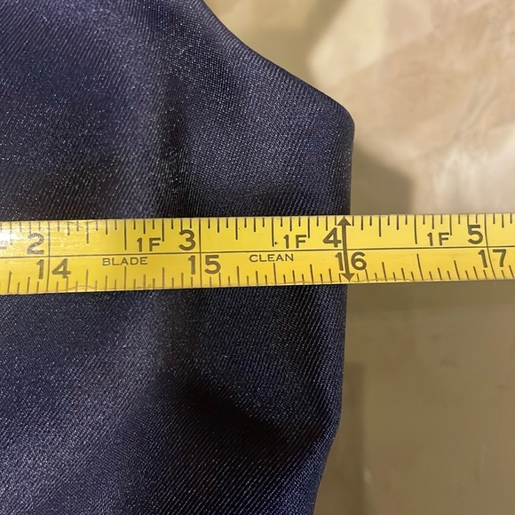 Womens New RARE XSCAPE Vintage Off-Shoulder
Mermaid Navy Evening Formal … - Picture 12 of 13